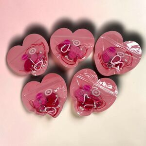 Target x EOS Valentine DIY Keychain Kit Crochet Heart Bag Charm Lot of 5 New